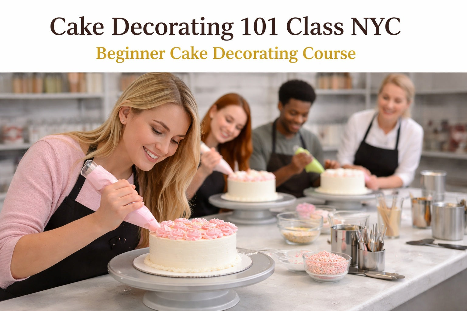 Cake Decorating 101 Class NYC | Beginner Cake Decorating Course ...