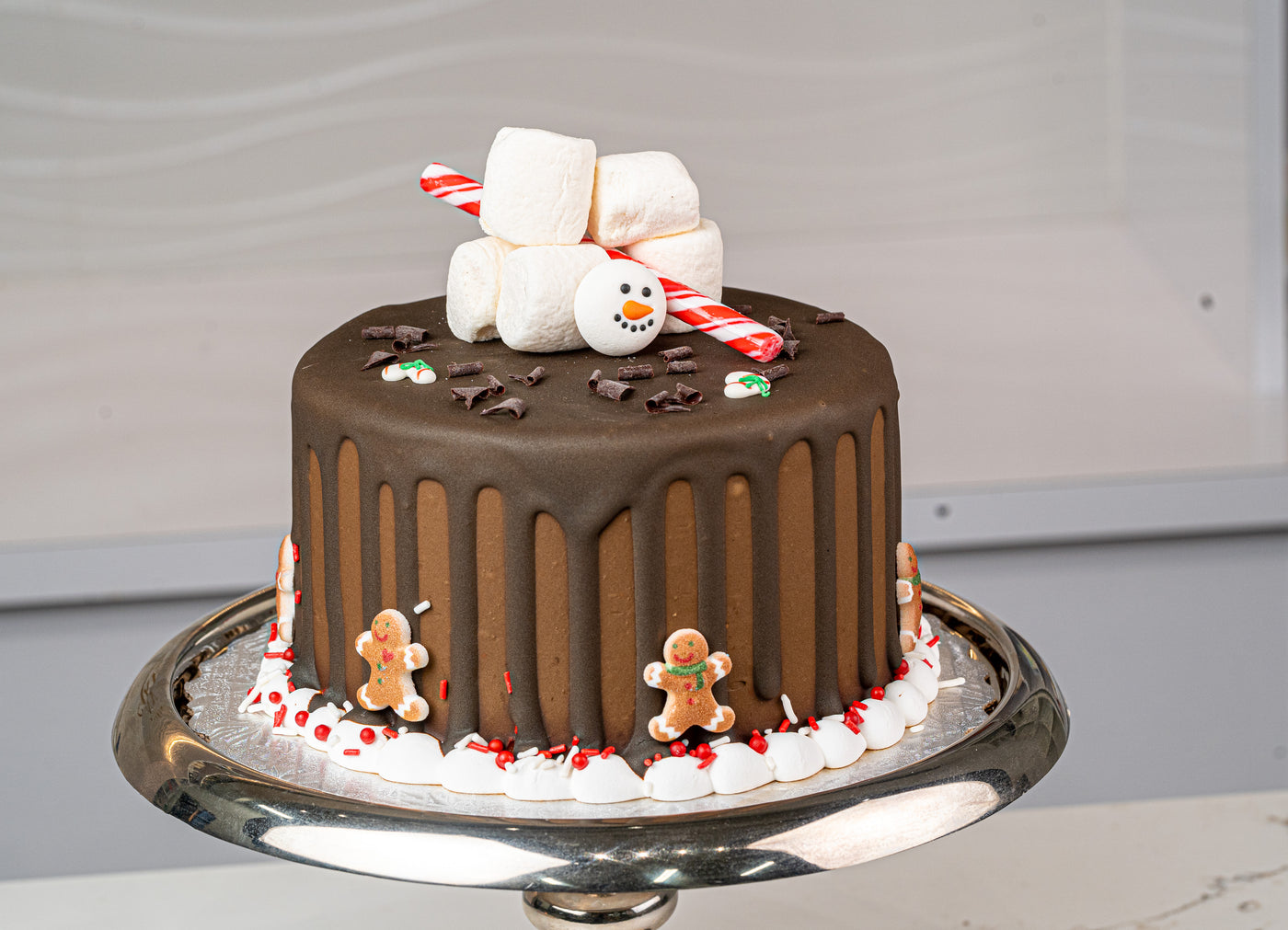 Deconstructed Snowman Cake
